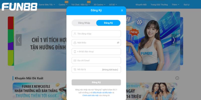 Huong dan dang ky FUN88 Huong dan dang ky FUN88